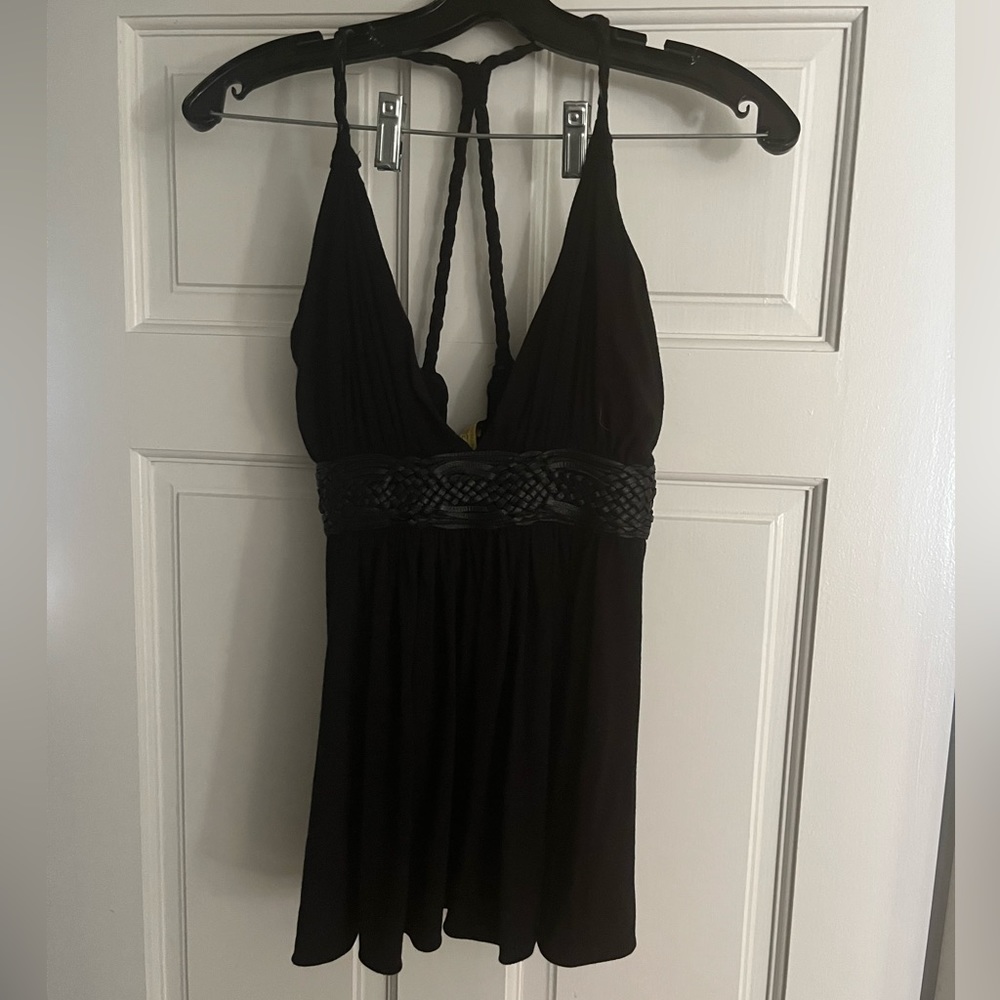 Sky Black and leather top